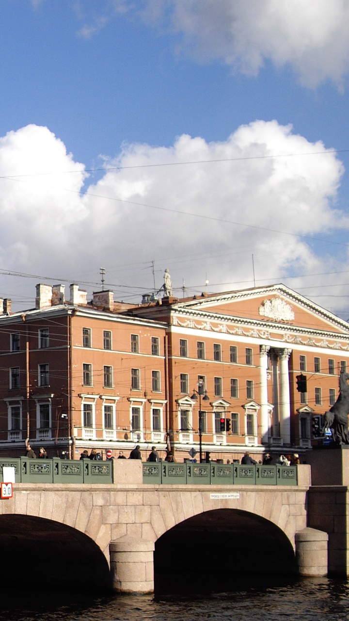 Обои достопримечательность, мост, водный путь, облако, вода в разрешении 720x1280