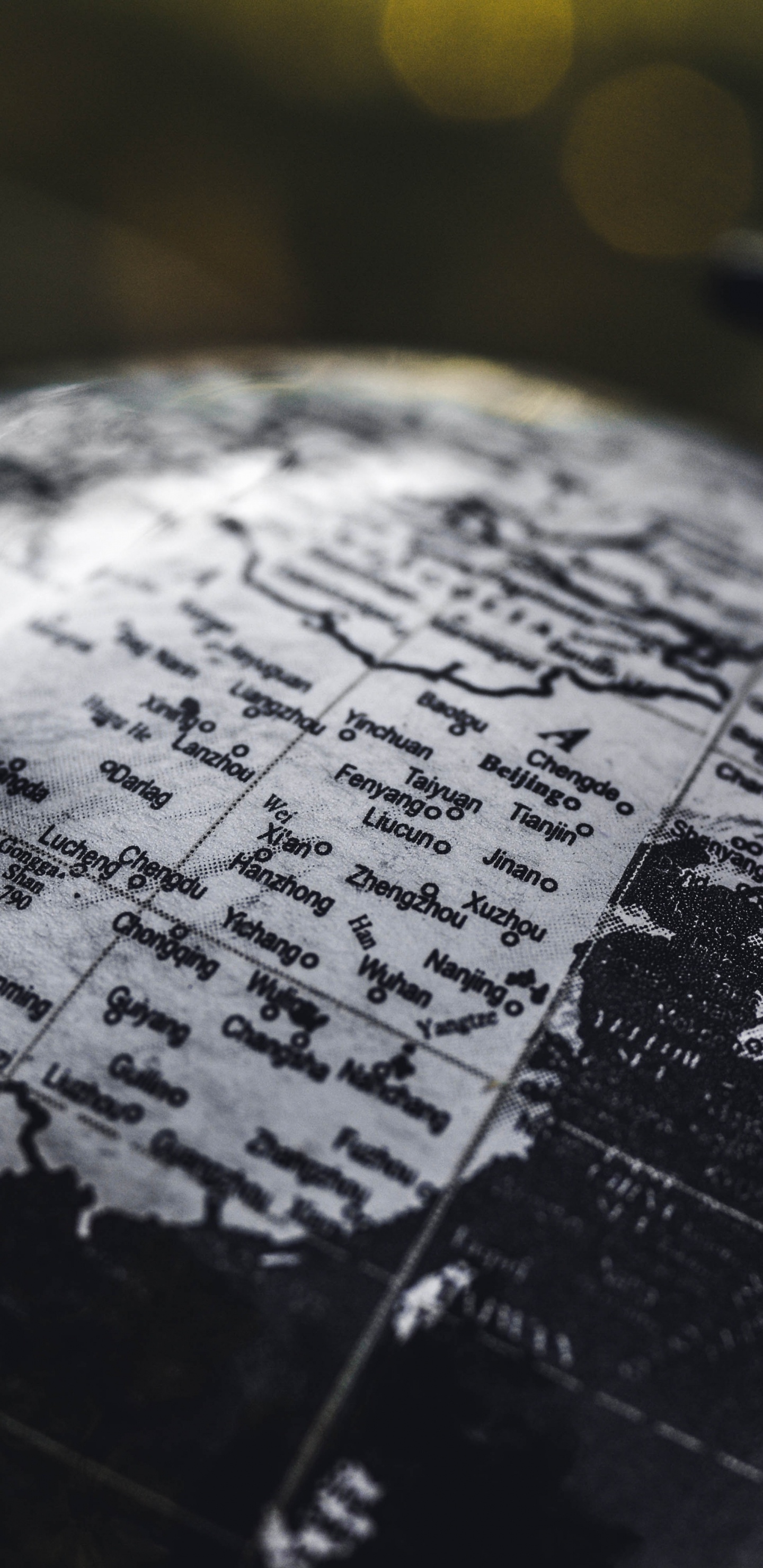 Обои шар, карта, сфера, мир, дизайн интерьера в разрешении 1440x2960