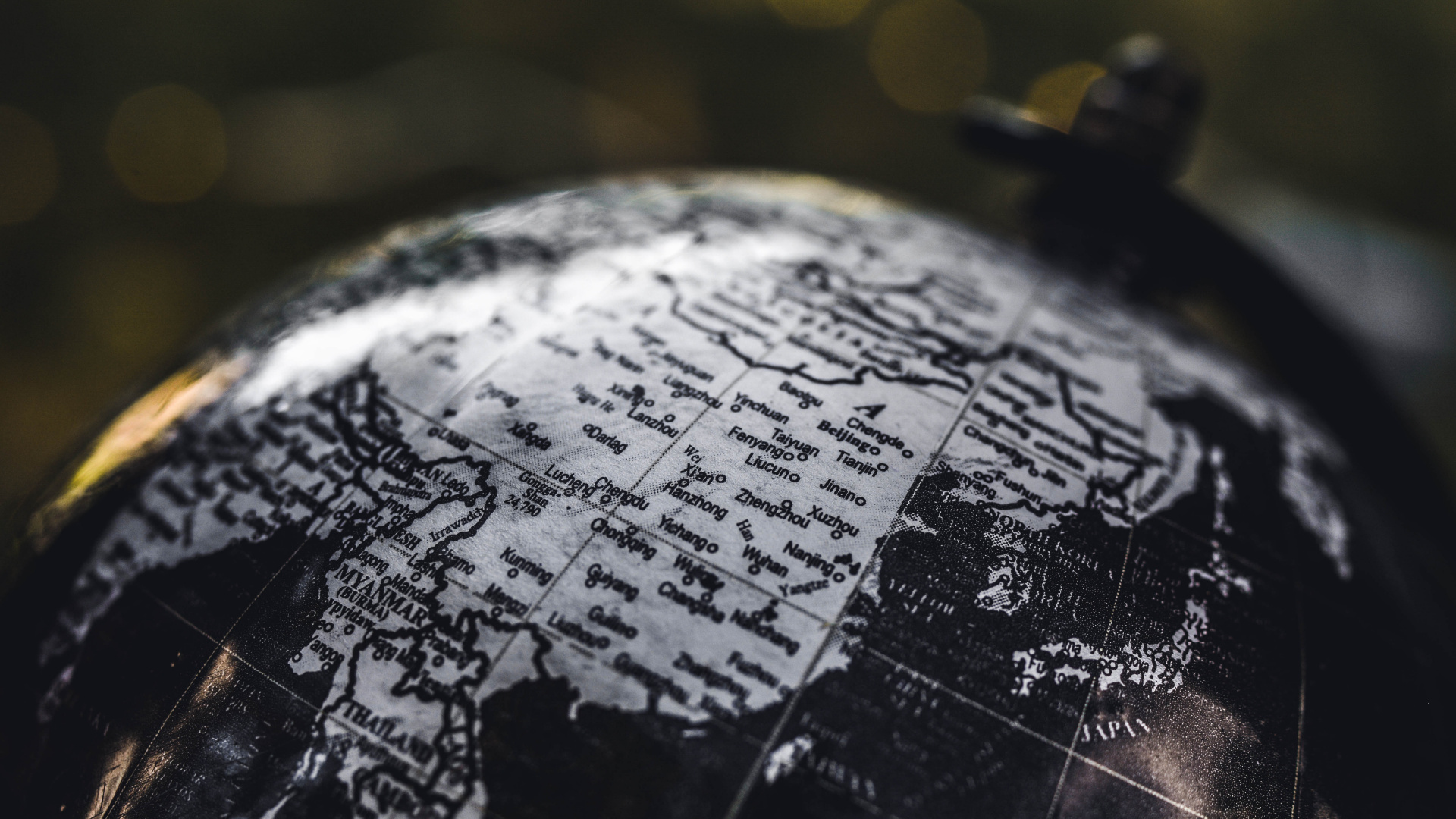 Обои шар, карта, сфера, мир, дизайн интерьера в разрешении 1920x1080