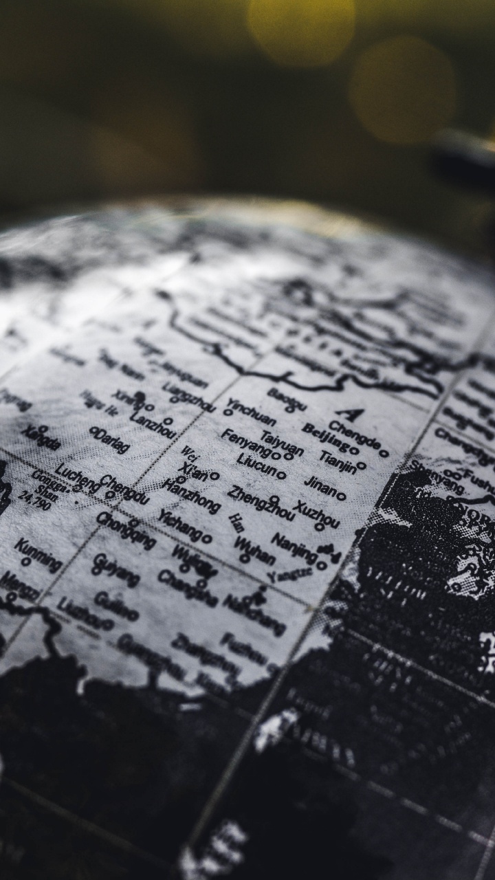 Обои шар, карта, сфера, мир, дизайн интерьера в разрешении 720x1280