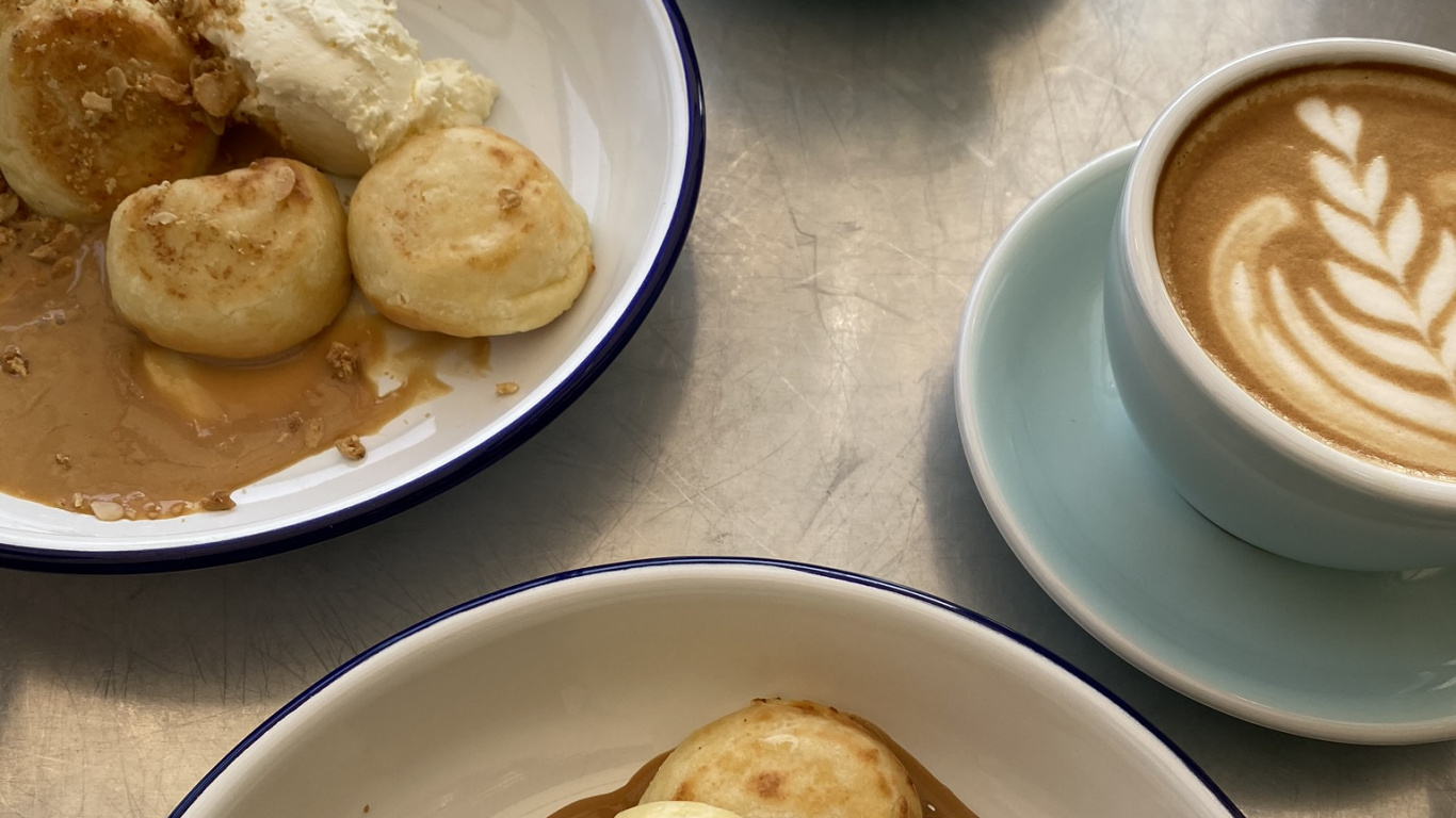 Обои блюда, завтрак, Аффогато, поздний завтрак, кофейная чашка в разрешении 1366x768