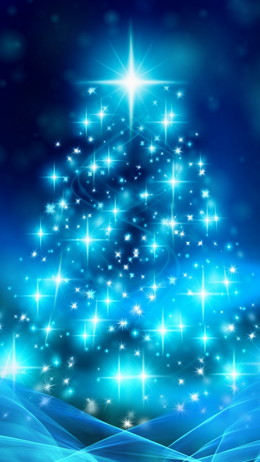 Обои Рождественский день, елка, Рождественские украшения, синий, дерево в разрешении 1080x1920