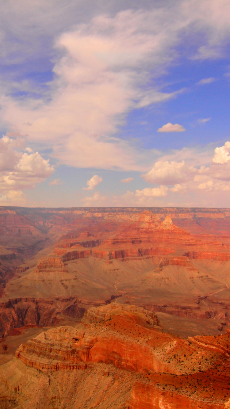 Обои большой каньон, национальный парк, каньон, бесплодные земли, плато в разрешении 750x1334