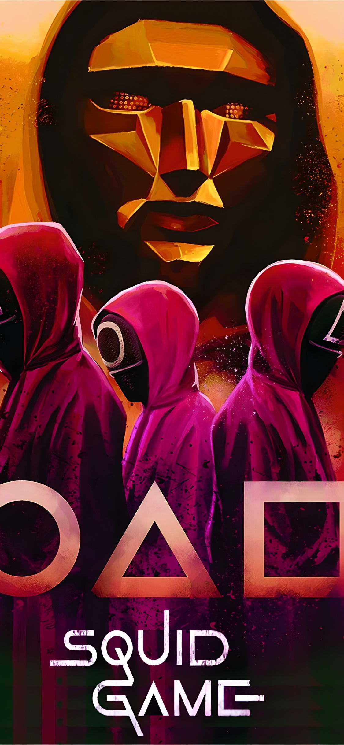 Обои игра в кальмара, телевидение, верхняя одежда, рукав, пурпур в разрешении 1125x2436