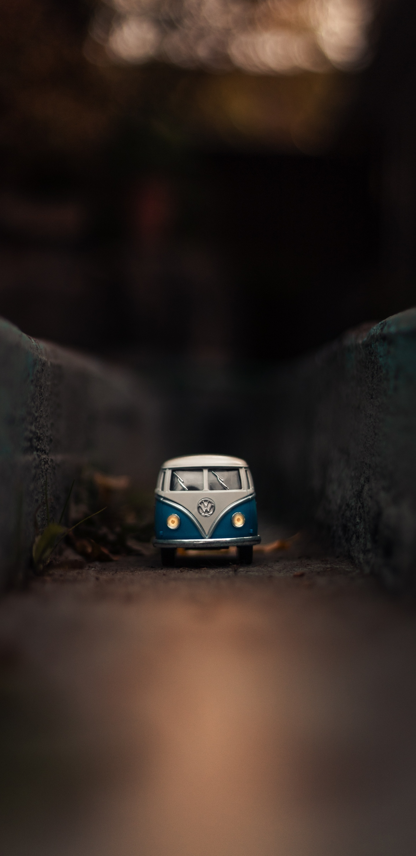 Обои volkswagen type 2, авто, Фольксваген, синий, классический автомобиль в разрешении 1440x2960