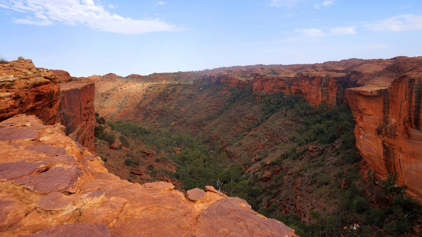 Обои каньон, геология, обнажение, откос, формирование в разрешении 1366x768