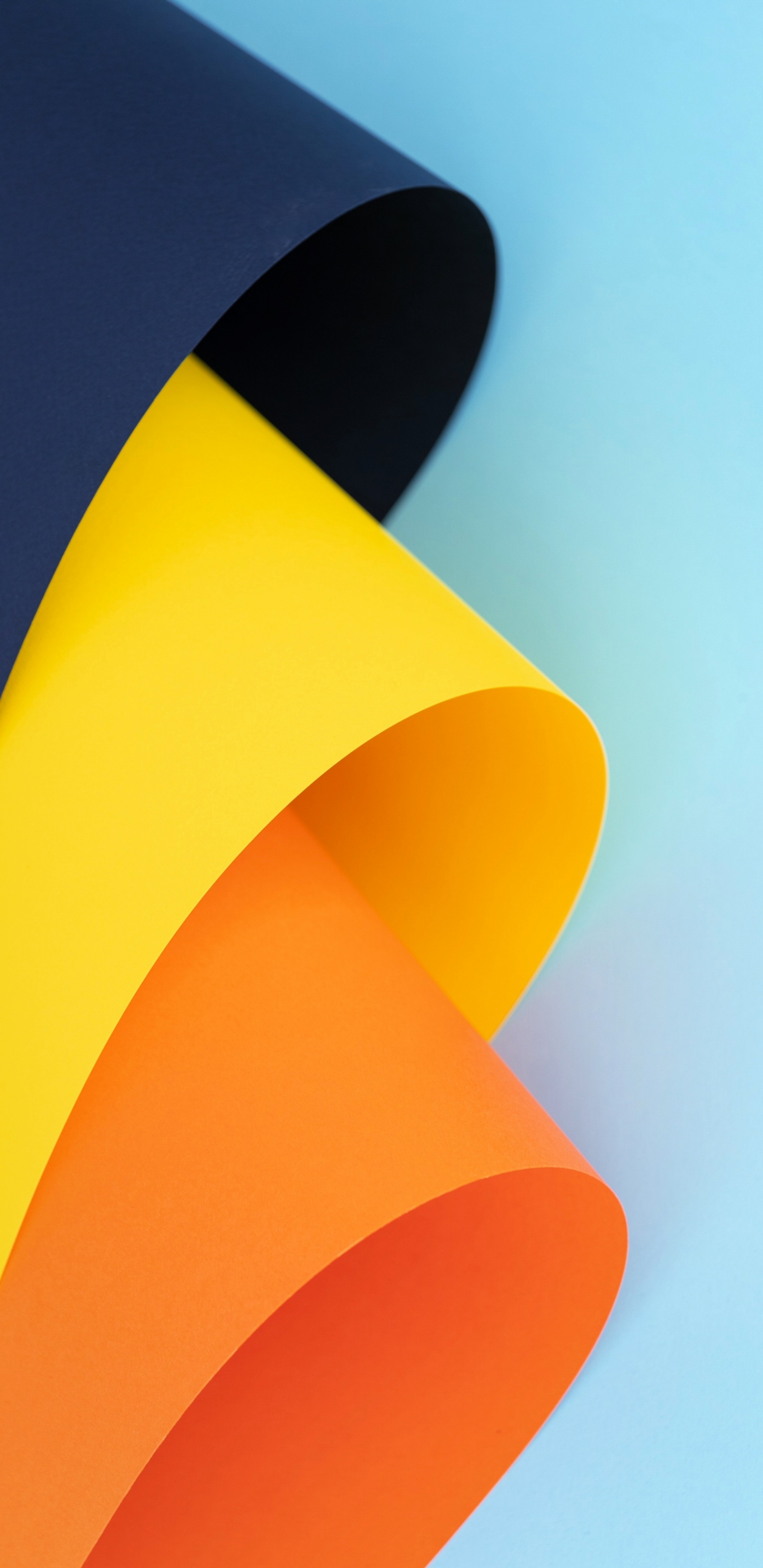 Обои Апельсин, арт, материальное свойство, треугольник, полутона и оттенки в разрешении 1440x2960