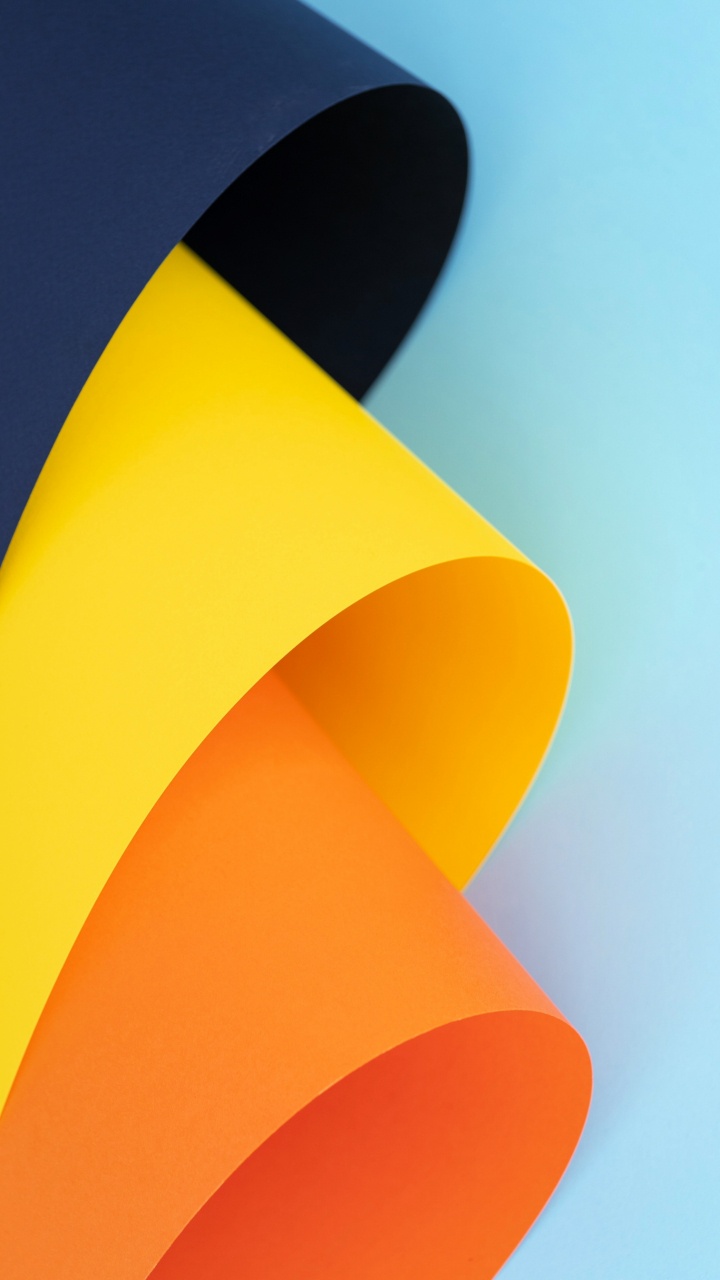 Обои Апельсин, арт, материальное свойство, треугольник, полутона и оттенки в разрешении 720x1280