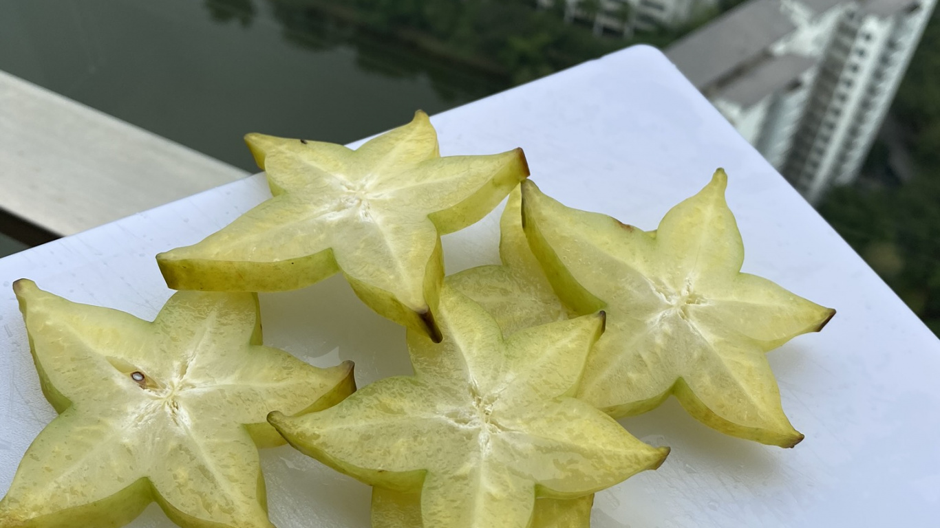 Обои карамболь, карамбола, биология, наука, желтый в разрешении 1366x768