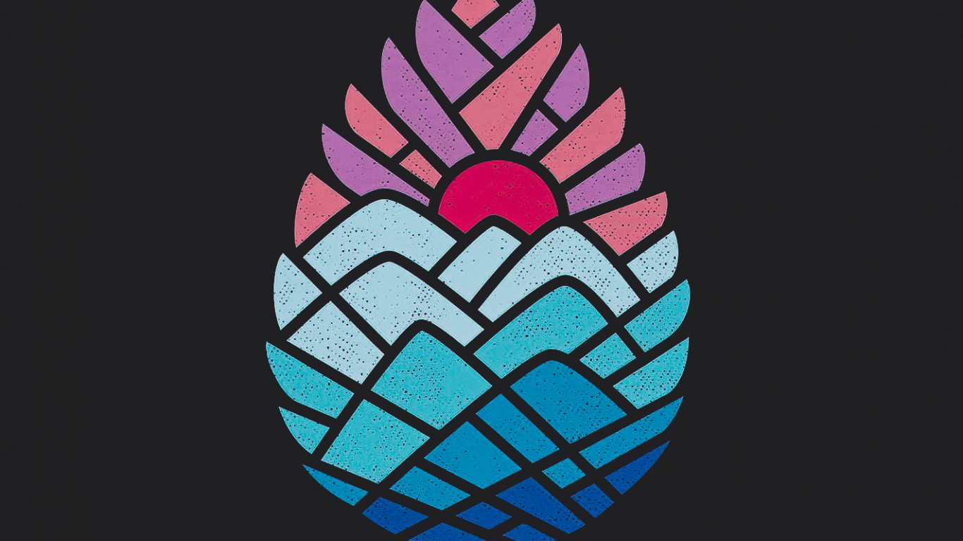 Обои графический дизайн, дизайн, арт, полутона и оттенки, электрик в разрешении 1366x768