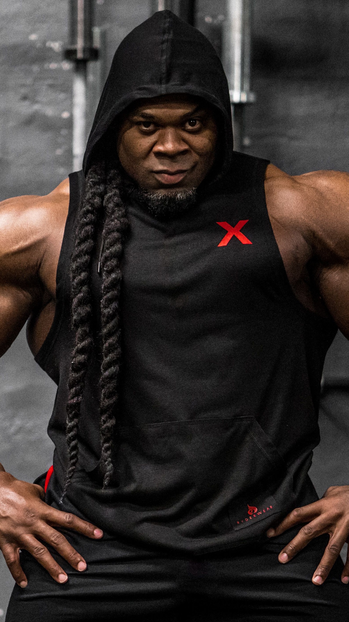 Обои Кай Грин, Бодибилдинг, фитнесс центр, культурист, физическая подготовка в разрешении 1440x2560