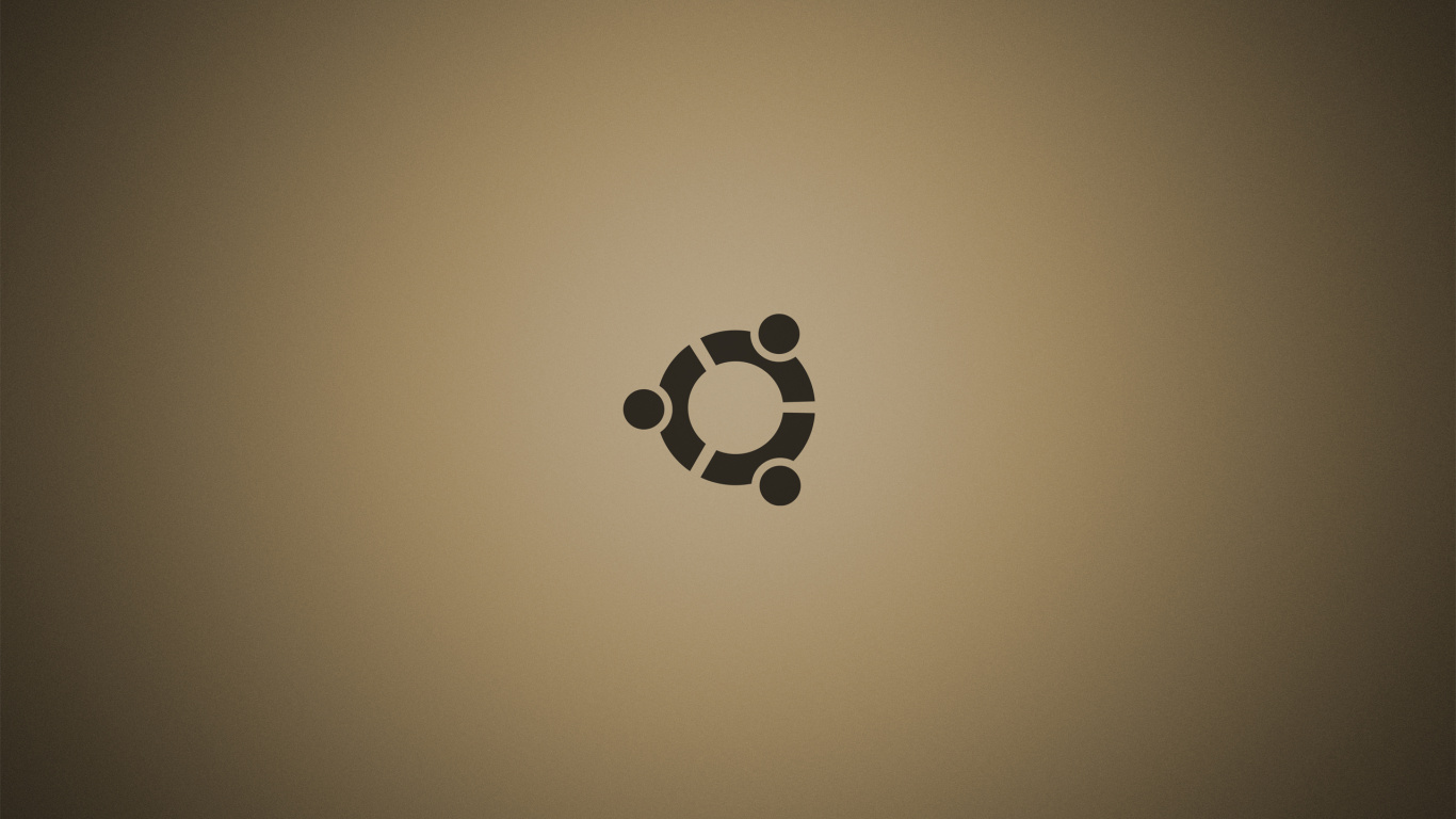 Обои дизайн, круг, лого, графика, ubuntu в разрешении 1366x768