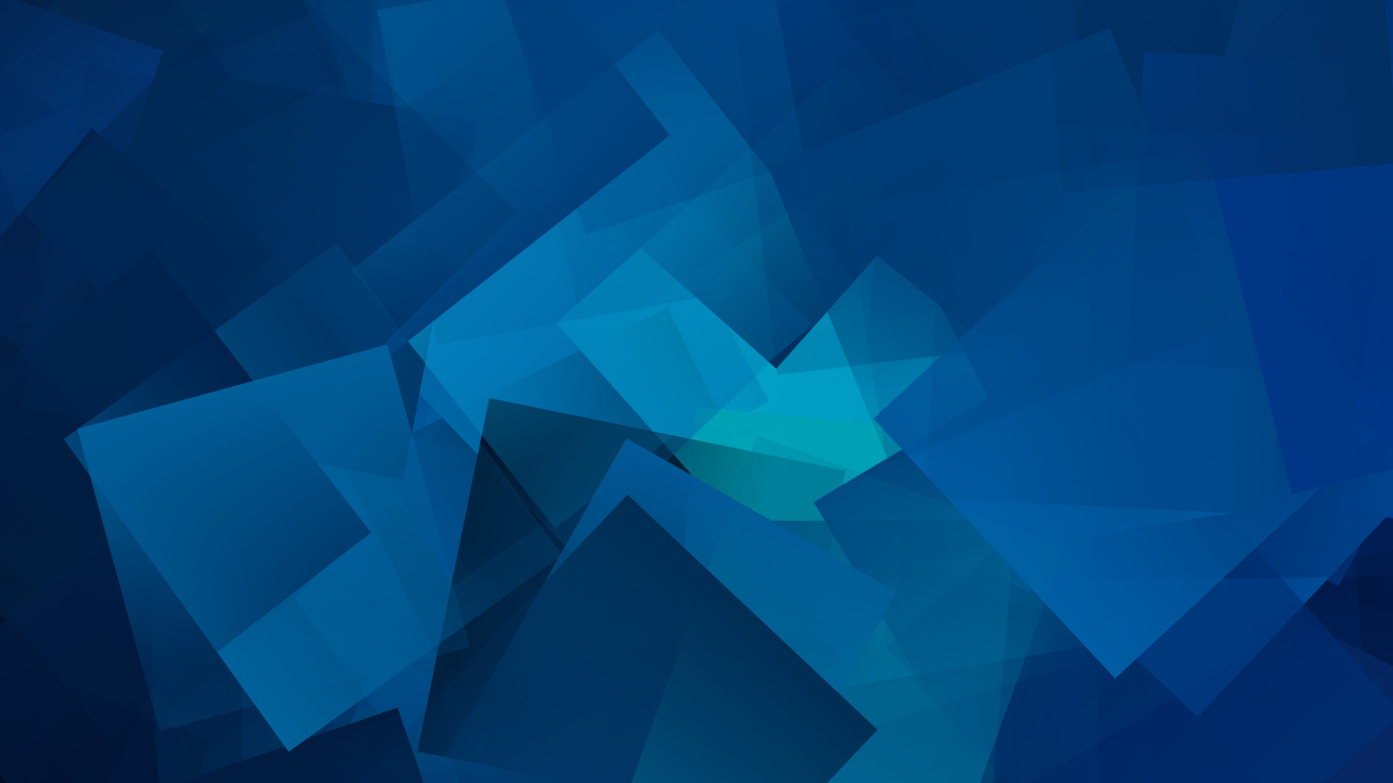 Обои геометрия, Геометрическая форма, куб, синий, Аква в разрешении 1280x720