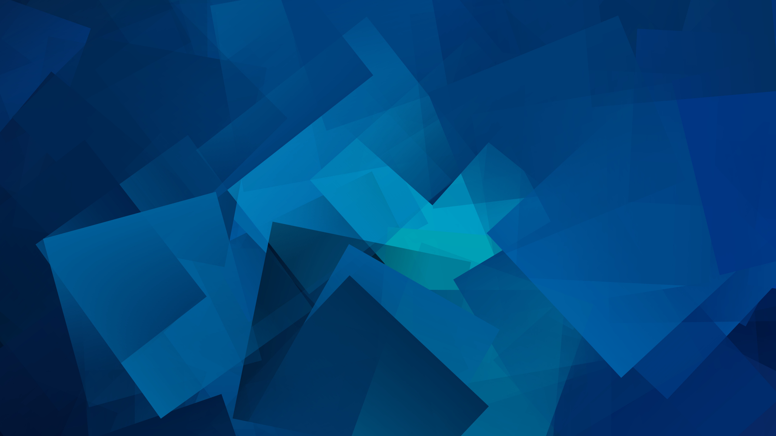 Обои геометрия, Геометрическая форма, куб, синий, Аква в разрешении 2560x1440