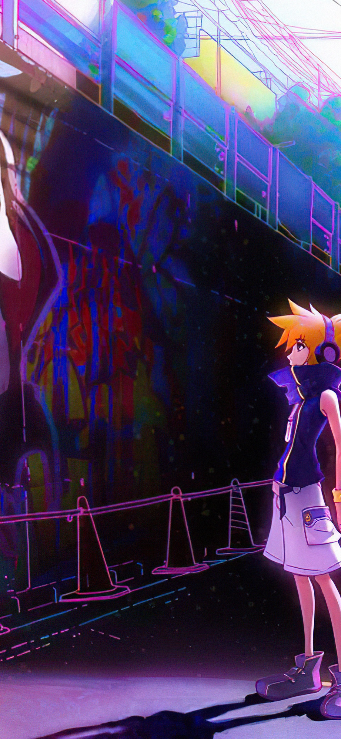 Обои ilya kuvshinov twewy, Мир заканчивается с вами, Нео мир заканчивается с тобой, иллюстрация, арт в разрешении 1125x2436