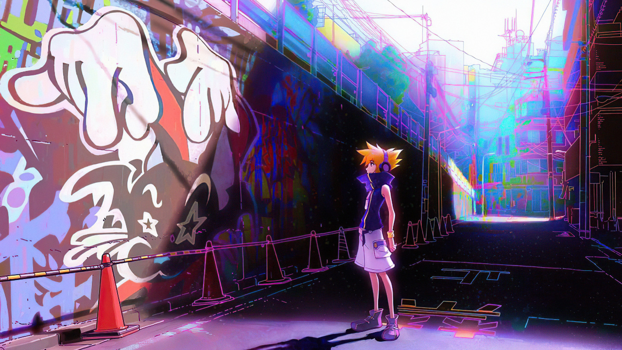 Обои ilya kuvshinov twewy, Мир заканчивается с вами, Нео мир заканчивается с тобой, иллюстрация, арт в разрешении 1280x720