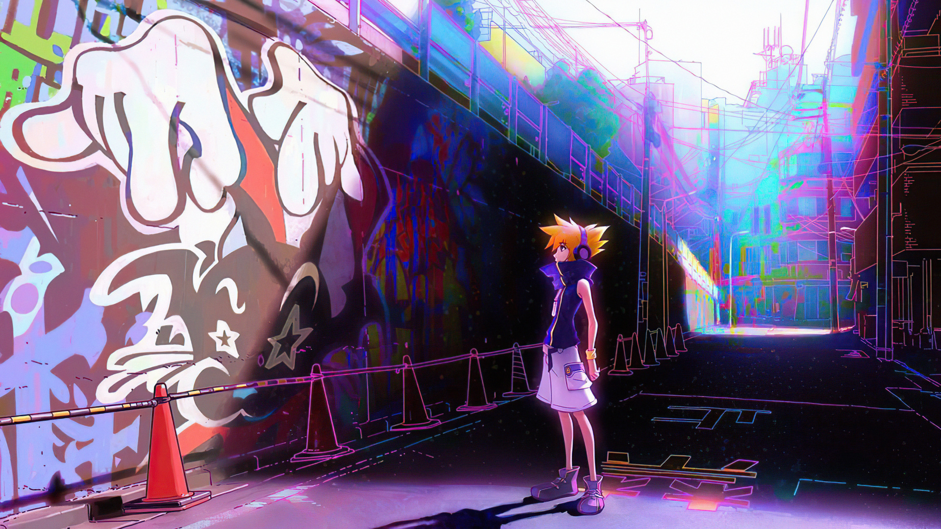 Обои ilya kuvshinov twewy, Мир заканчивается с вами, Нео мир заканчивается с тобой, иллюстрация, арт в разрешении 1920x1080