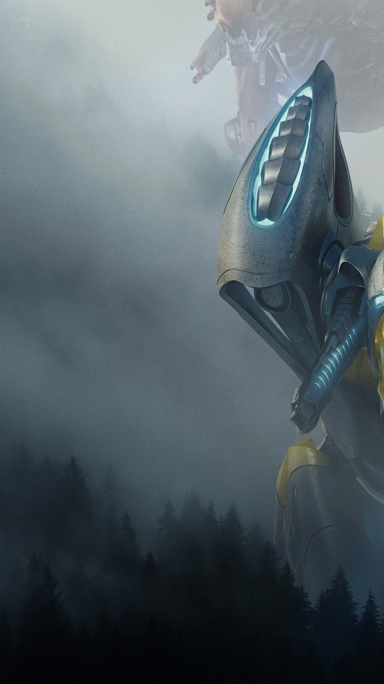 Обои Могучие рейнджеры фильм зордс 2017, Рита Репульс, зорды, Трини Кван, постер в разрешении 750x1334