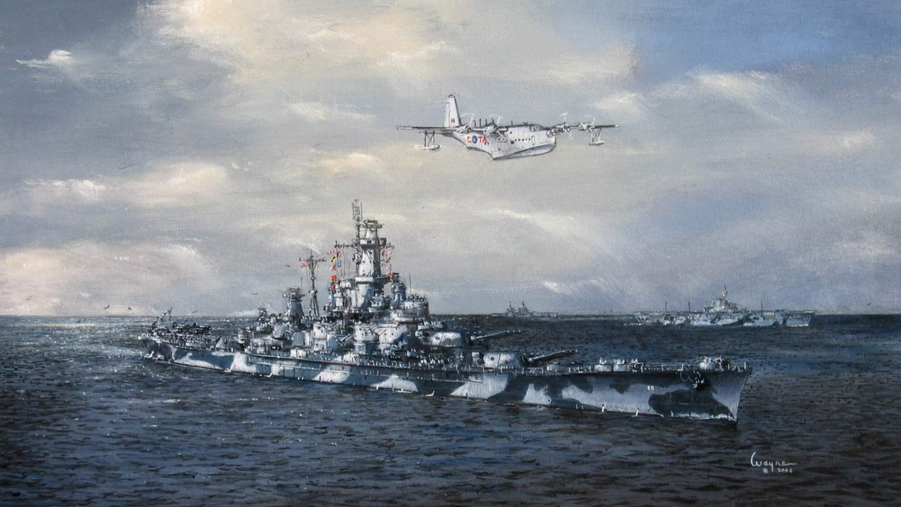 Обои военный корабль, тяжелый крейсер, Линкор, крейсер, Линейный крейсер в разрешении 1280x720