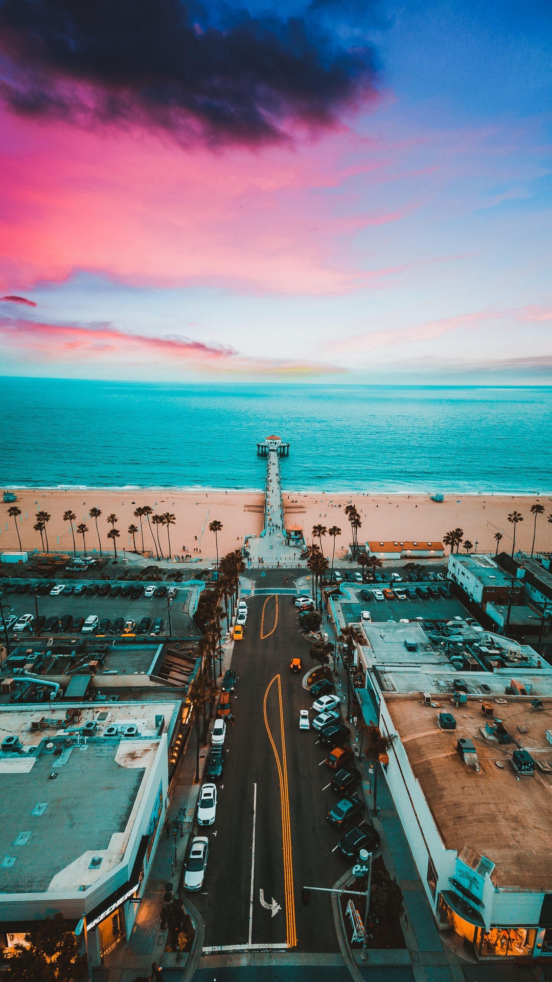 Обои горизонт, море, океан, отпуск, вечер в разрешении 1080x1920