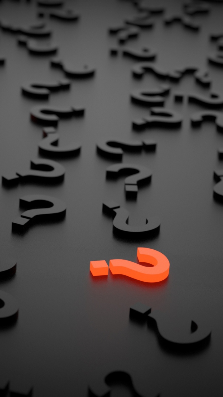 Обои вопросительный знак, вопрос, восклицательный знак, жест, линия в разрешении 720x1280