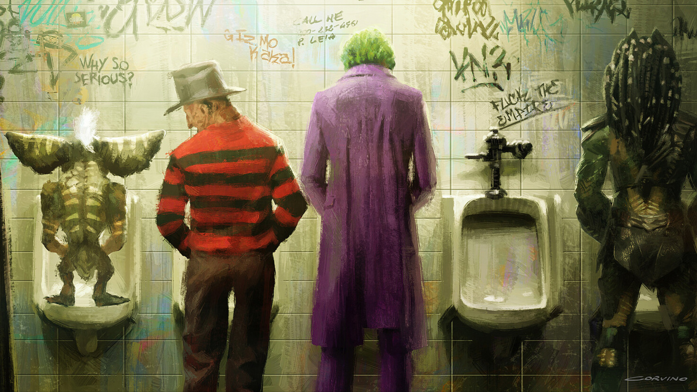 Обои иллюстрация, живопись, пурпур, рисование, концепт арт в разрешении 1366x768