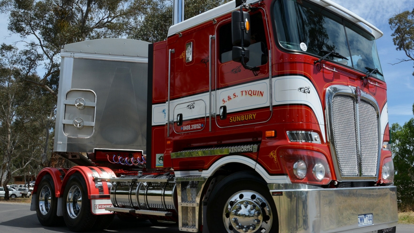 Обои трейлер тележки, бампер, грузовик, транспорт, автомобильный экстерьер в разрешении 1366x768