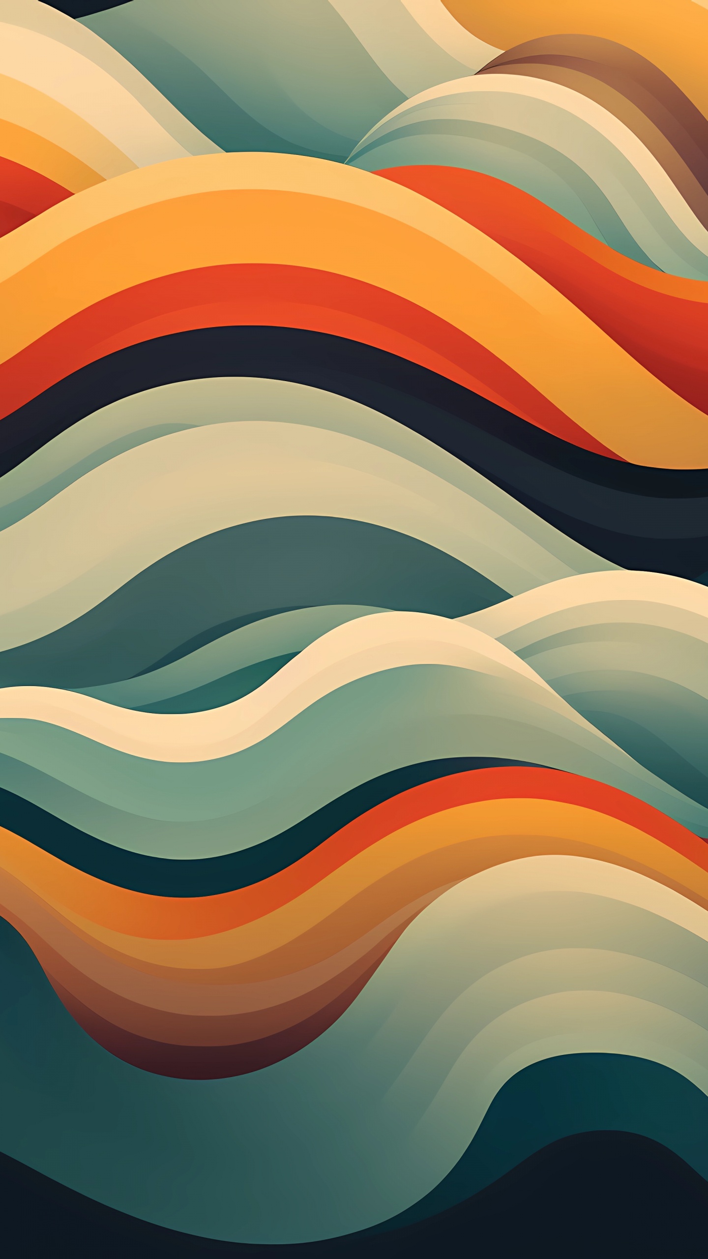 Обои Оранжевый цвет, дизайн, дневное время, природа, лазурный в разрешении 1440x2560