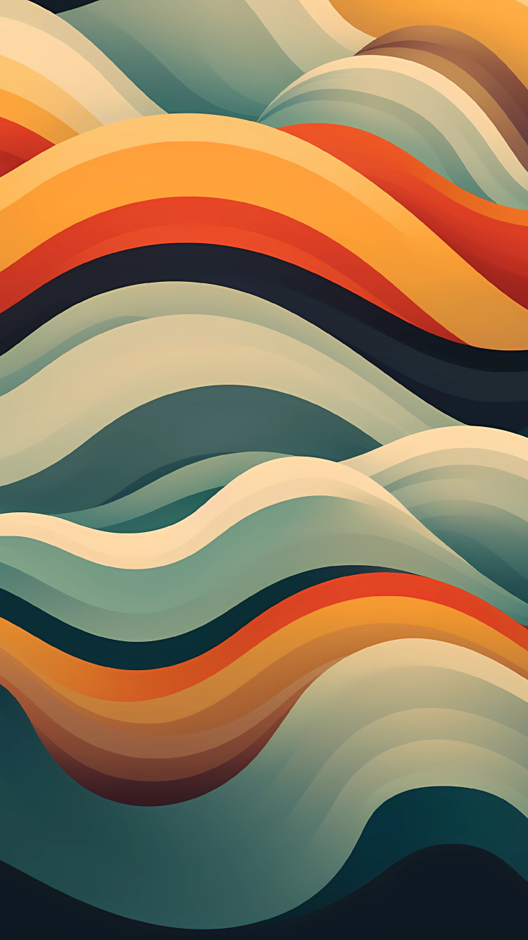 Обои Оранжевый цвет, дизайн, дневное время, природа, лазурный в разрешении 750x1334