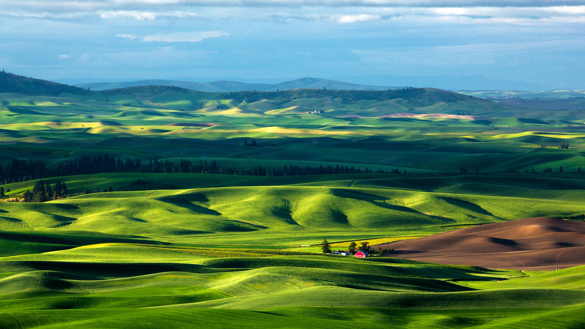 Обои равнина, сенокосное угодье, природа, холм, нагорье в разрешении 1920x1080