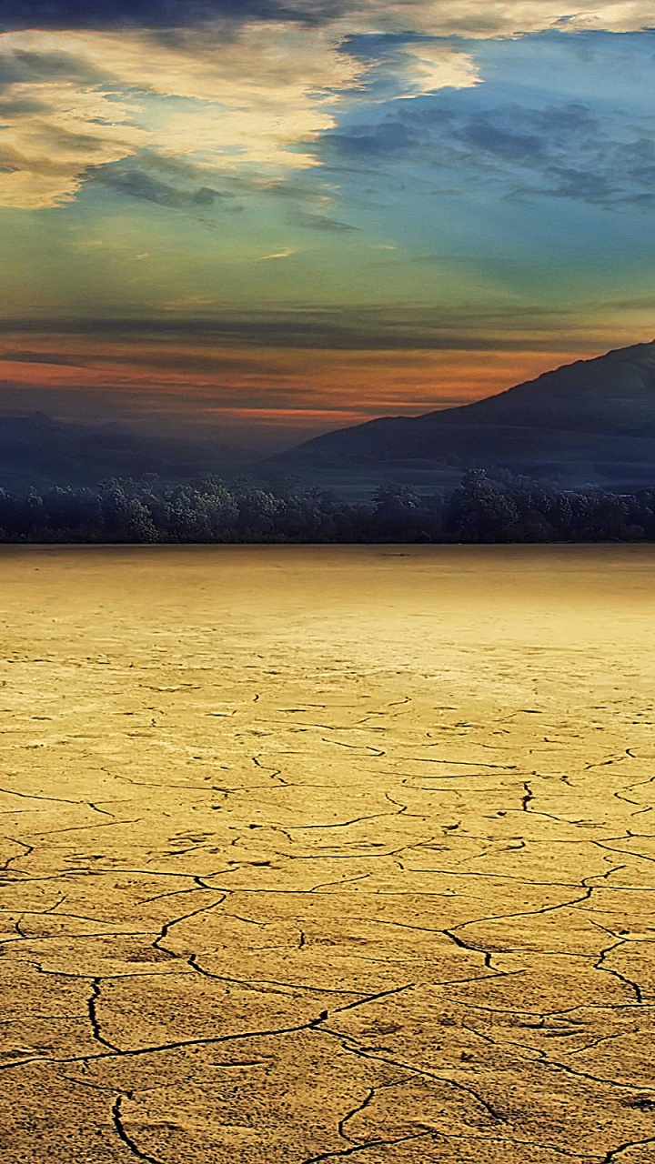 Обои пустыня, природа, горизонт, атмосфера, утро в разрешении 720x1280