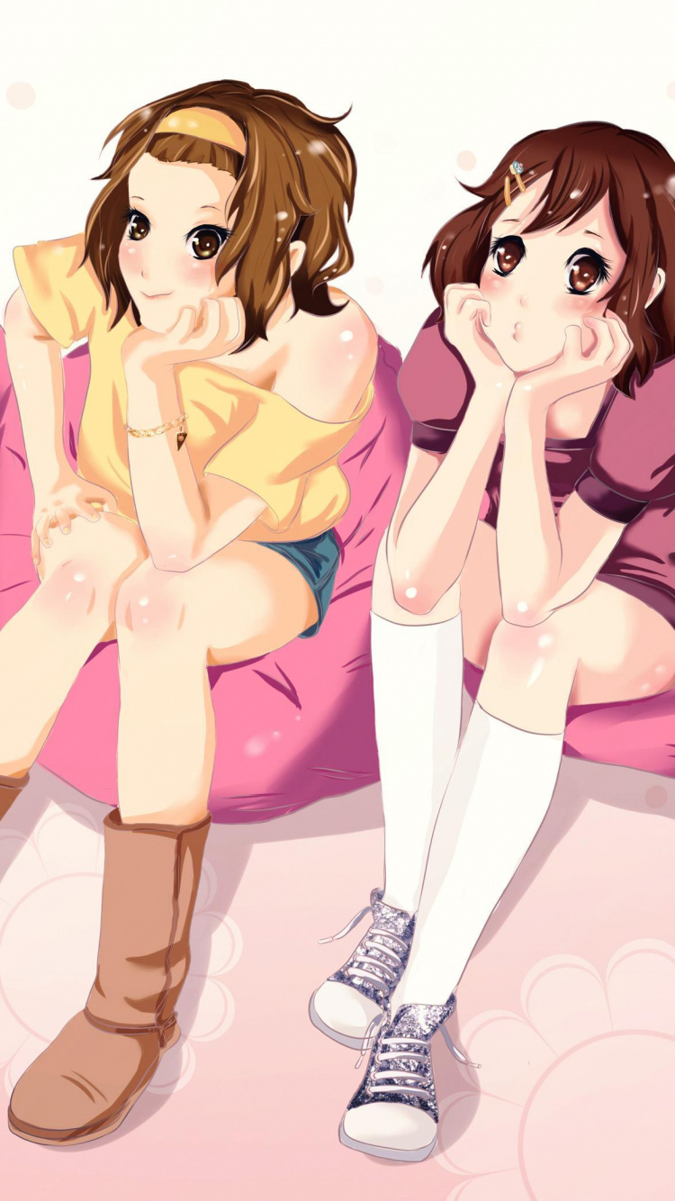 Обои аниме, мультфильм, розовый, иллюстрация, нога в разрешении 750x1334
