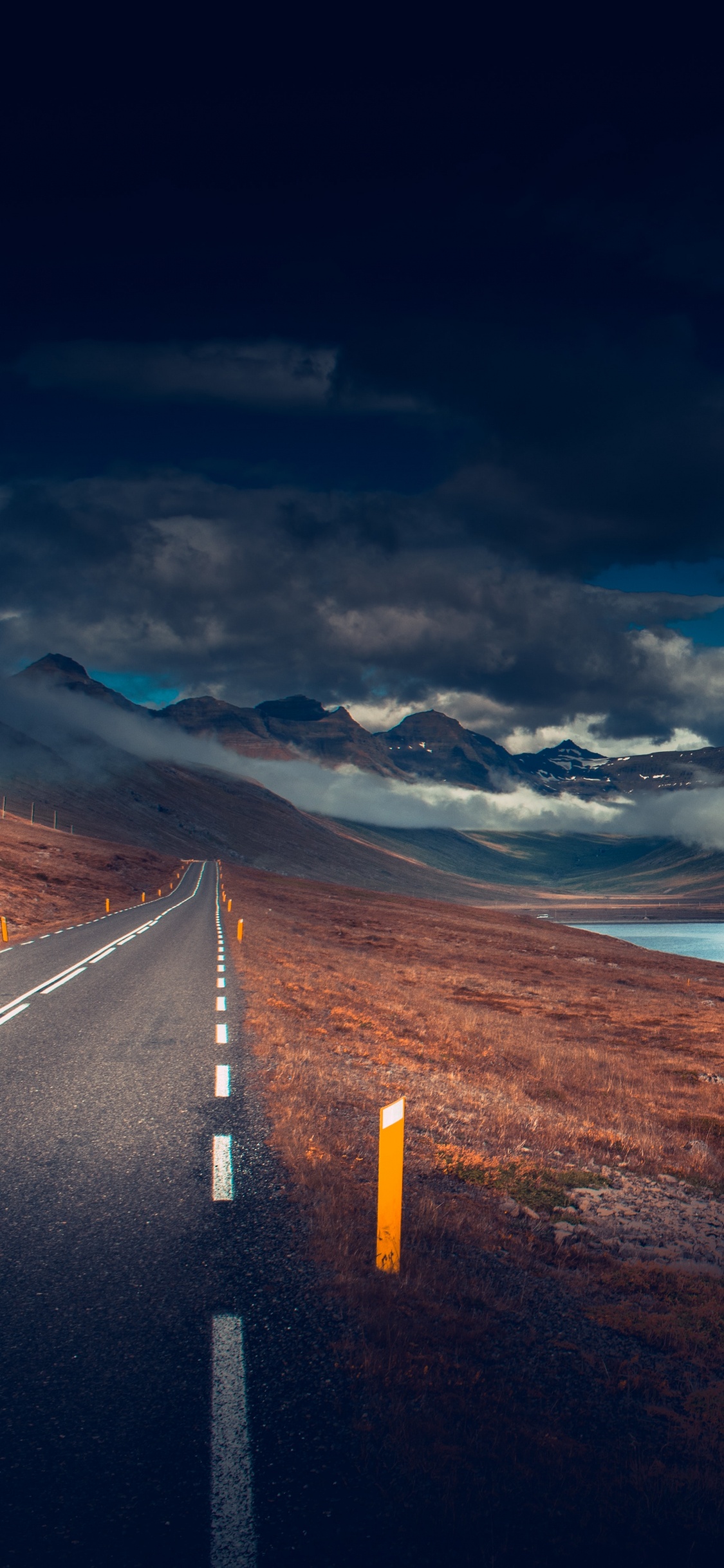 Обои синий, природа, облако, море, горизонт в разрешении 1125x2436