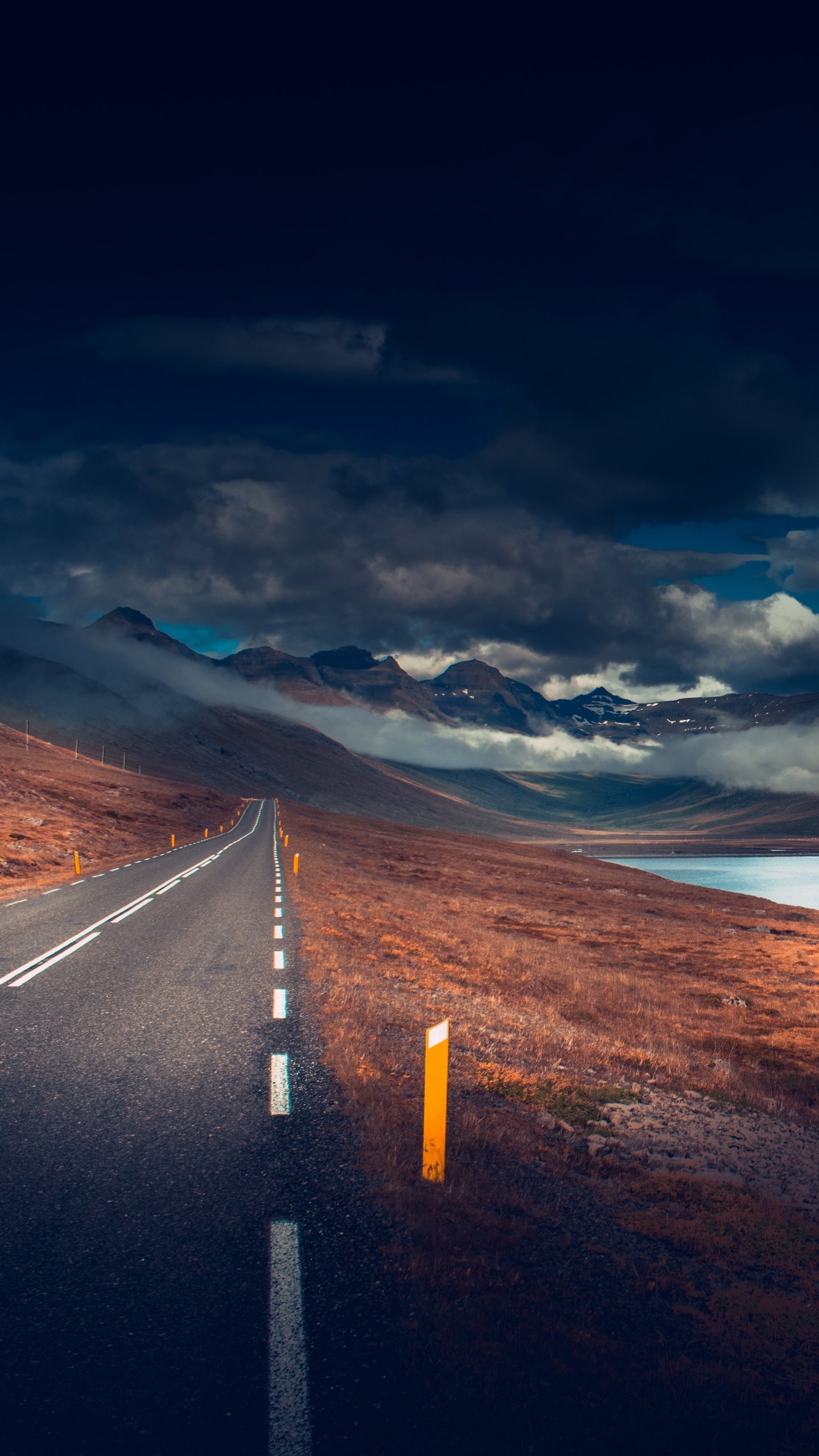 Обои синий, природа, облако, море, горизонт в разрешении 1440x2560