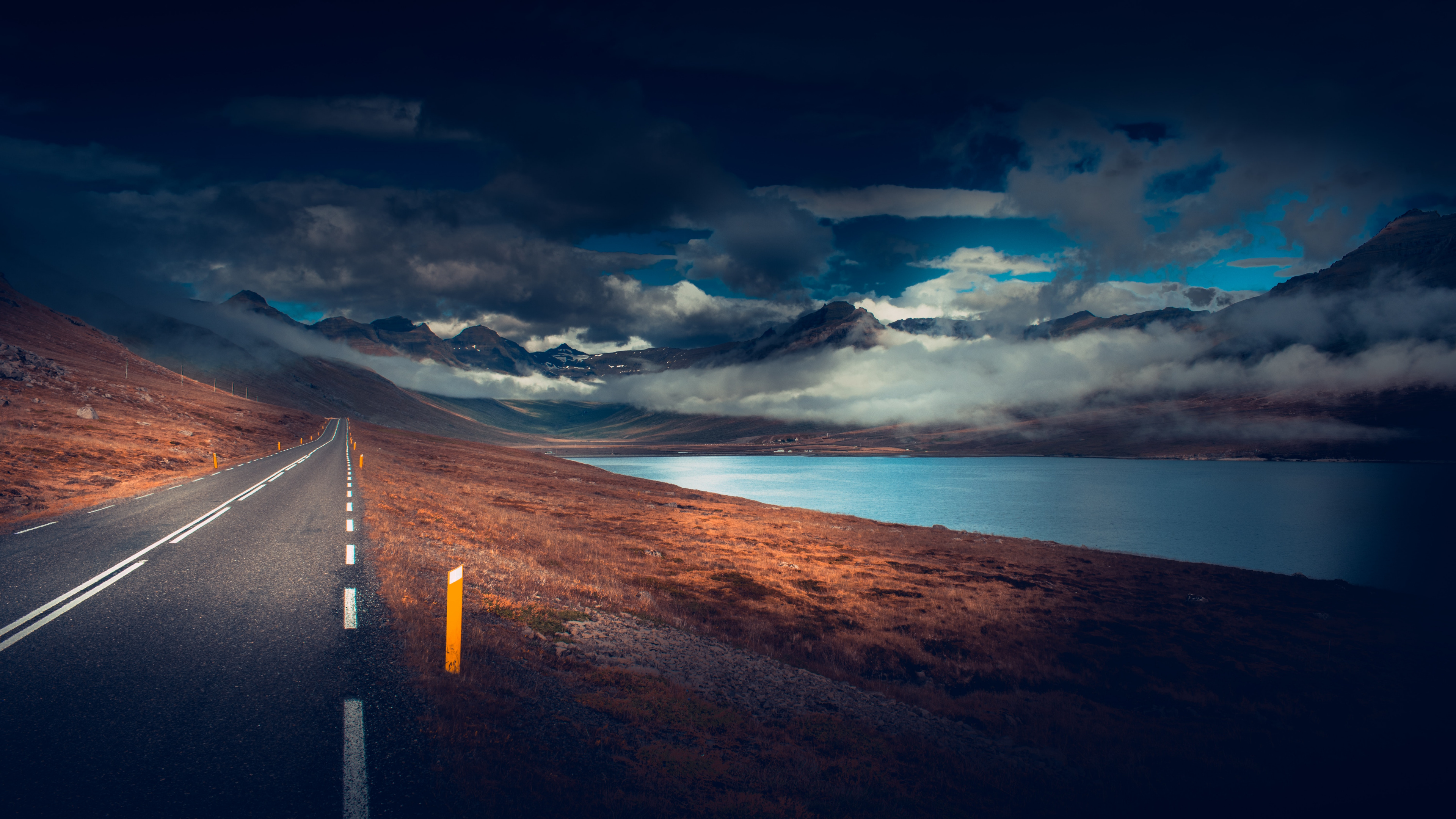 Обои синий, природа, облако, море, горизонт в разрешении 3840x2160