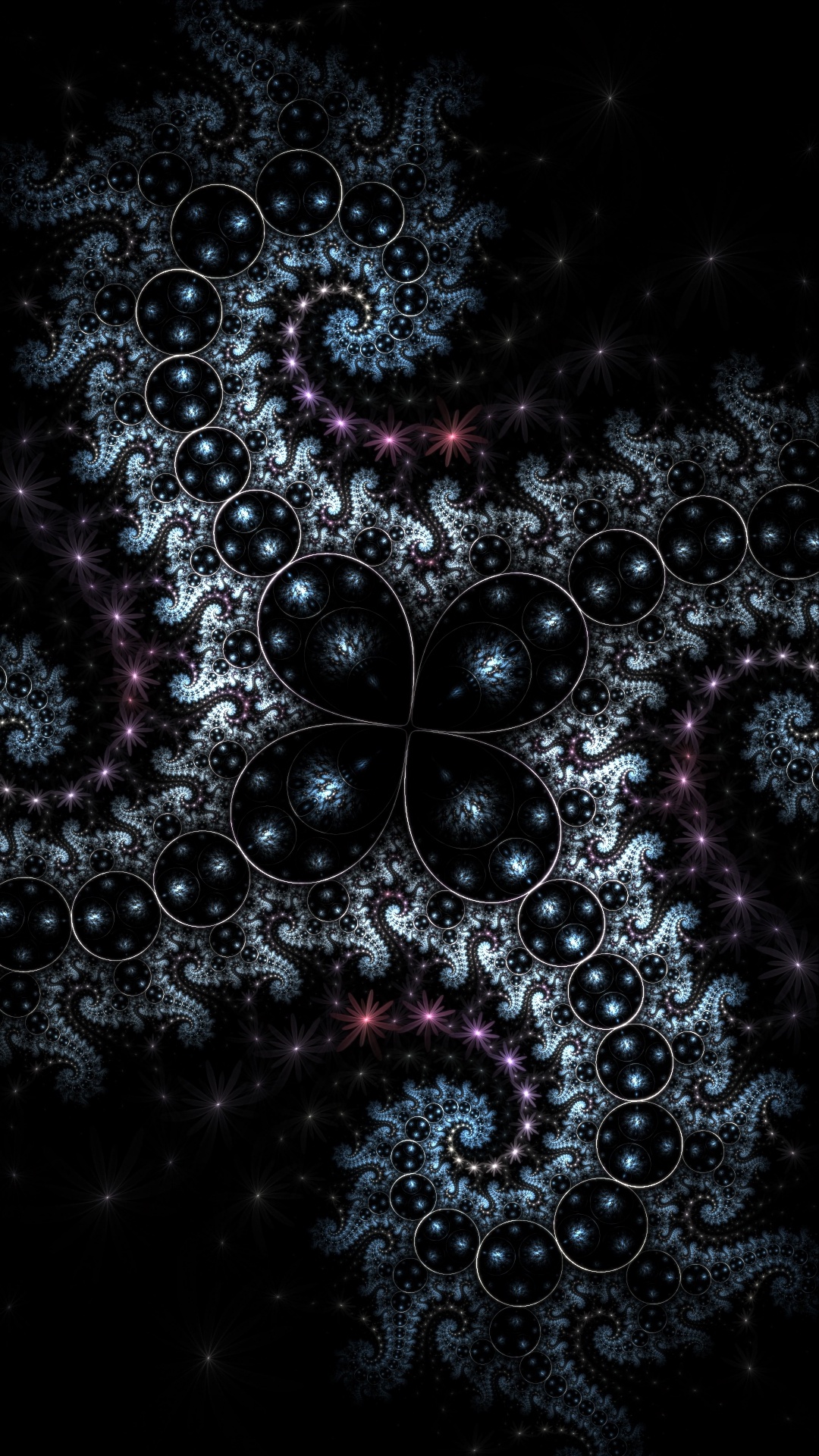 Обои фрактал, фрактальное искусство, пурпур, Фиолетовый, вода в разрешении 1080x1920