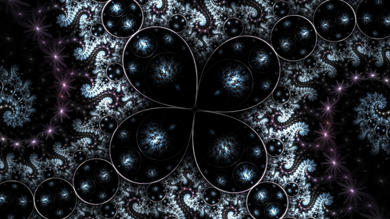 Обои фрактал, фрактальное искусство, пурпур, Фиолетовый, вода в разрешении 1366x768