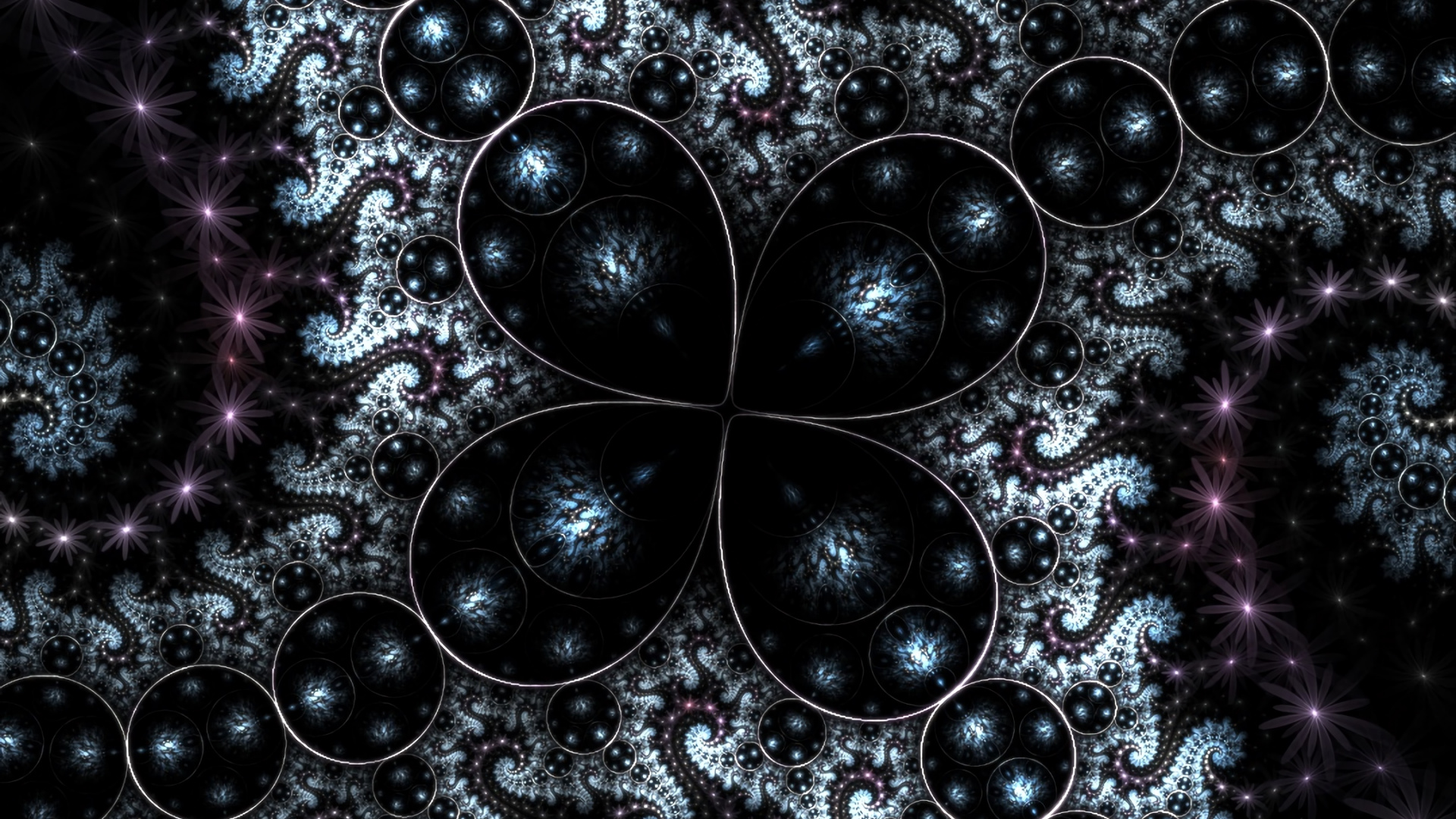 Обои фрактал, фрактальное искусство, пурпур, Фиолетовый, вода в разрешении 1920x1080