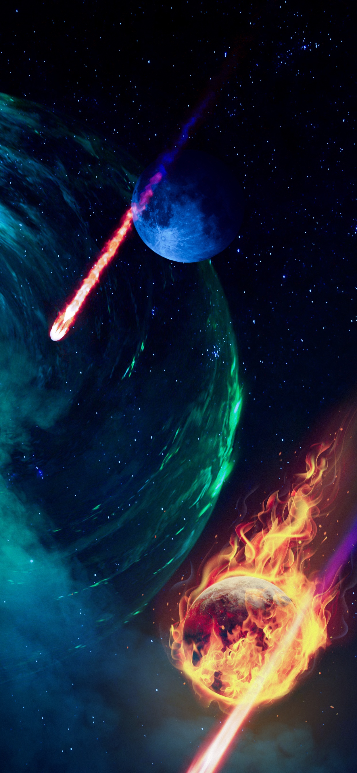 Обои атмосфера, мир, Галактика, астрономический объект, наука в разрешении 1242x2688