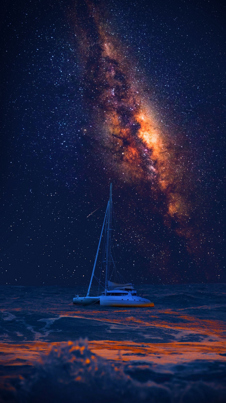 Обои природа, земля, атмосфера, судно, природный ландшафт в разрешении 750x1334