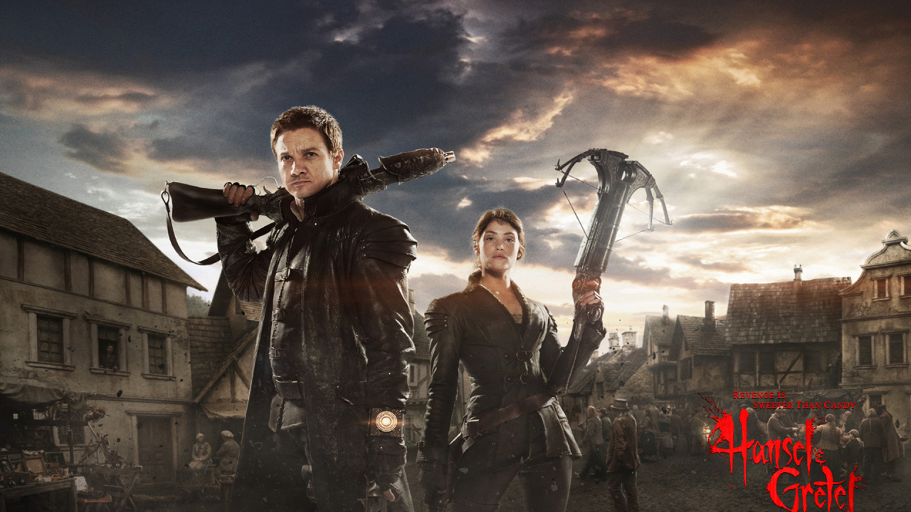 Обои Гензель Гретель Охотники На Ведьм, Джереми Реннер, Гензель и Гретель, колдовство, боевик в разрешении 1280x720