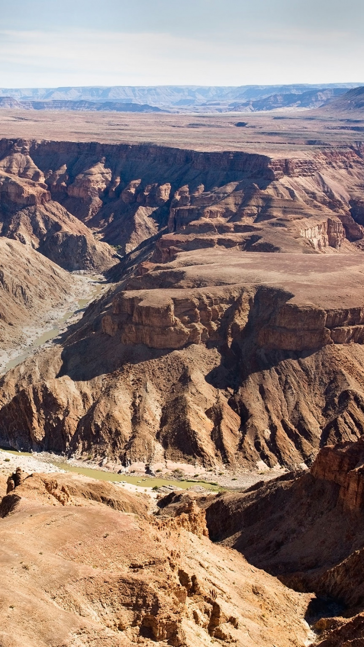 Обои Фиш-Ривер-Каньон, Каньон Реки Блайд, каньон, бесплодные земли, формирование в разрешении 750x1334