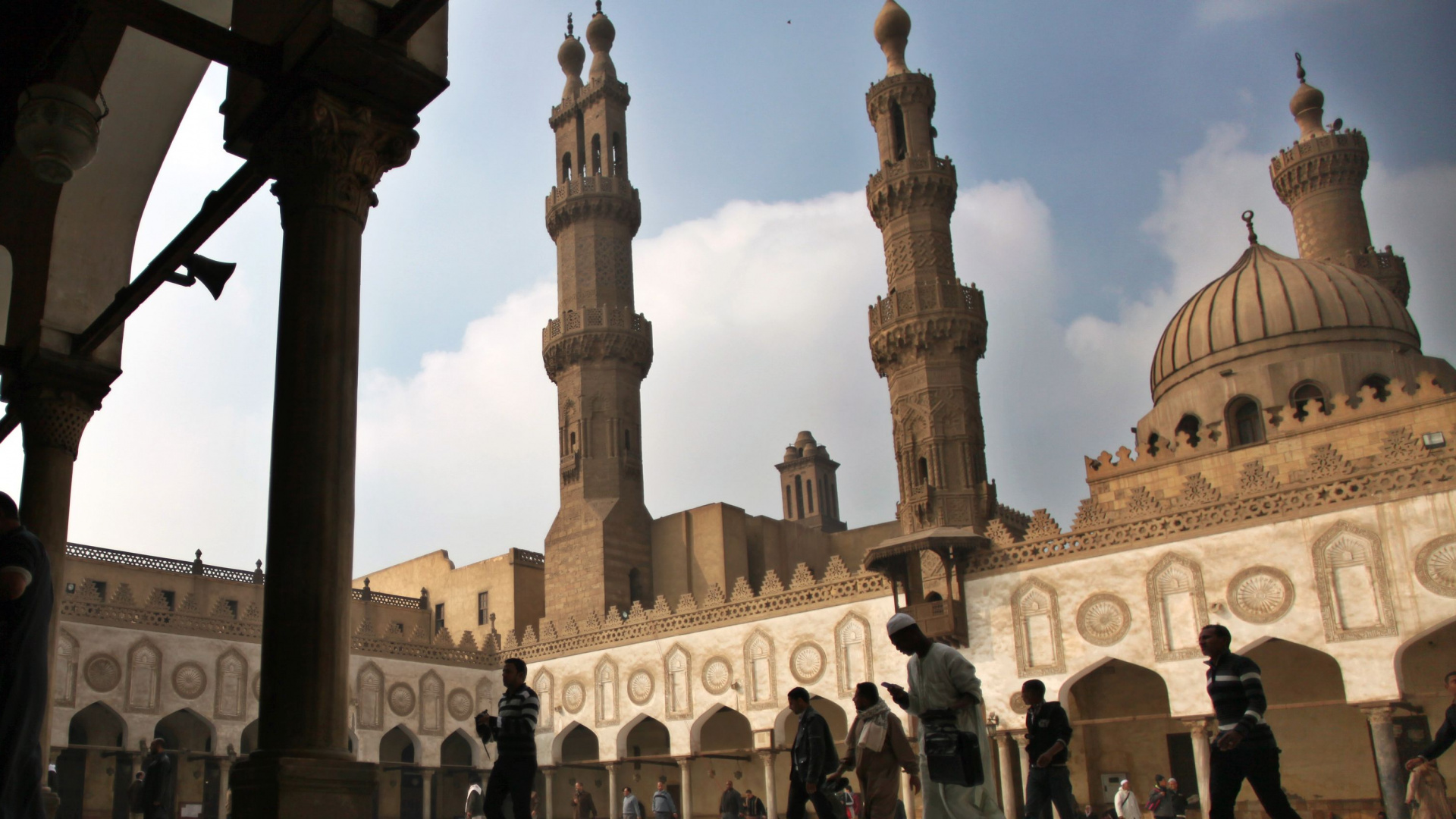 Обои Мечеть Аль-Азхар, ориентир, историческое место, мечеть, здание в разрешении 1920x1080