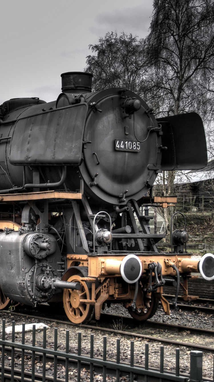 Обои транспорт, паровой двигатель, электровоз, железная дорога, поезд в разрешении 750x1334