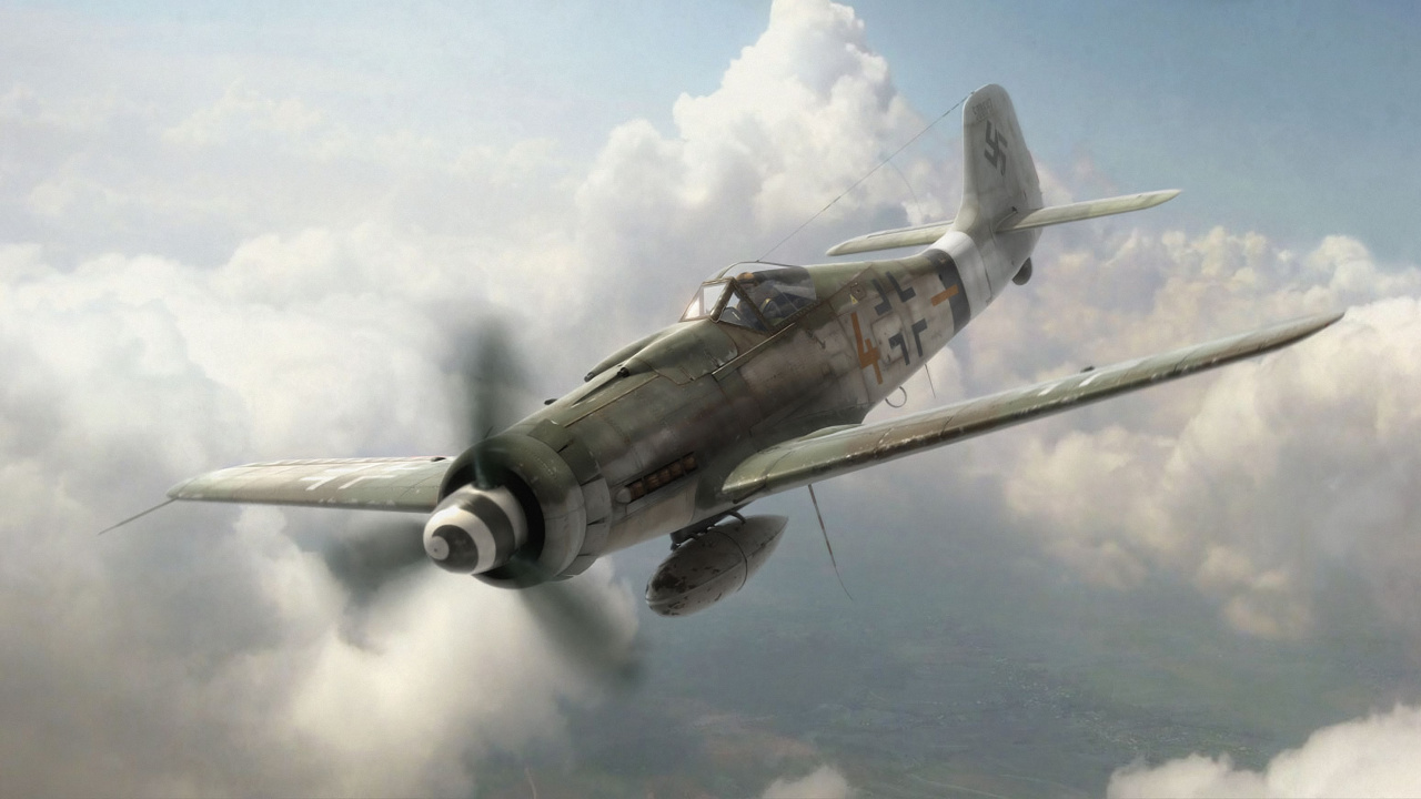 Обои самолеты, самолет, военный самолет, Фокке-Вульф Та 152, Фокке-Вульф в разрешении 1280x720