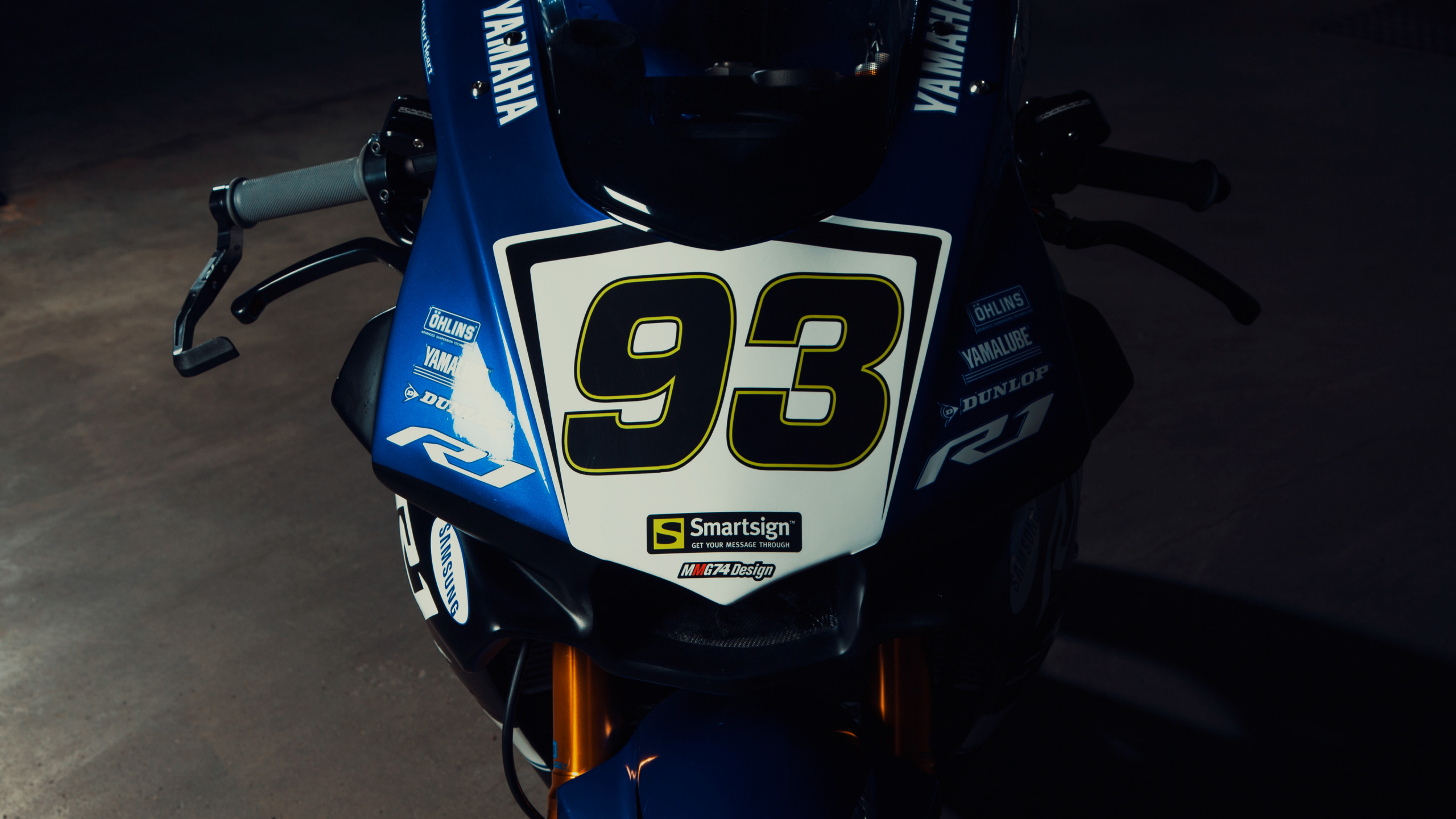 Обои мотоцикл, фара, авто, Ямаха мотор Компани, Ямаха YZF в разрешении 2560x1440