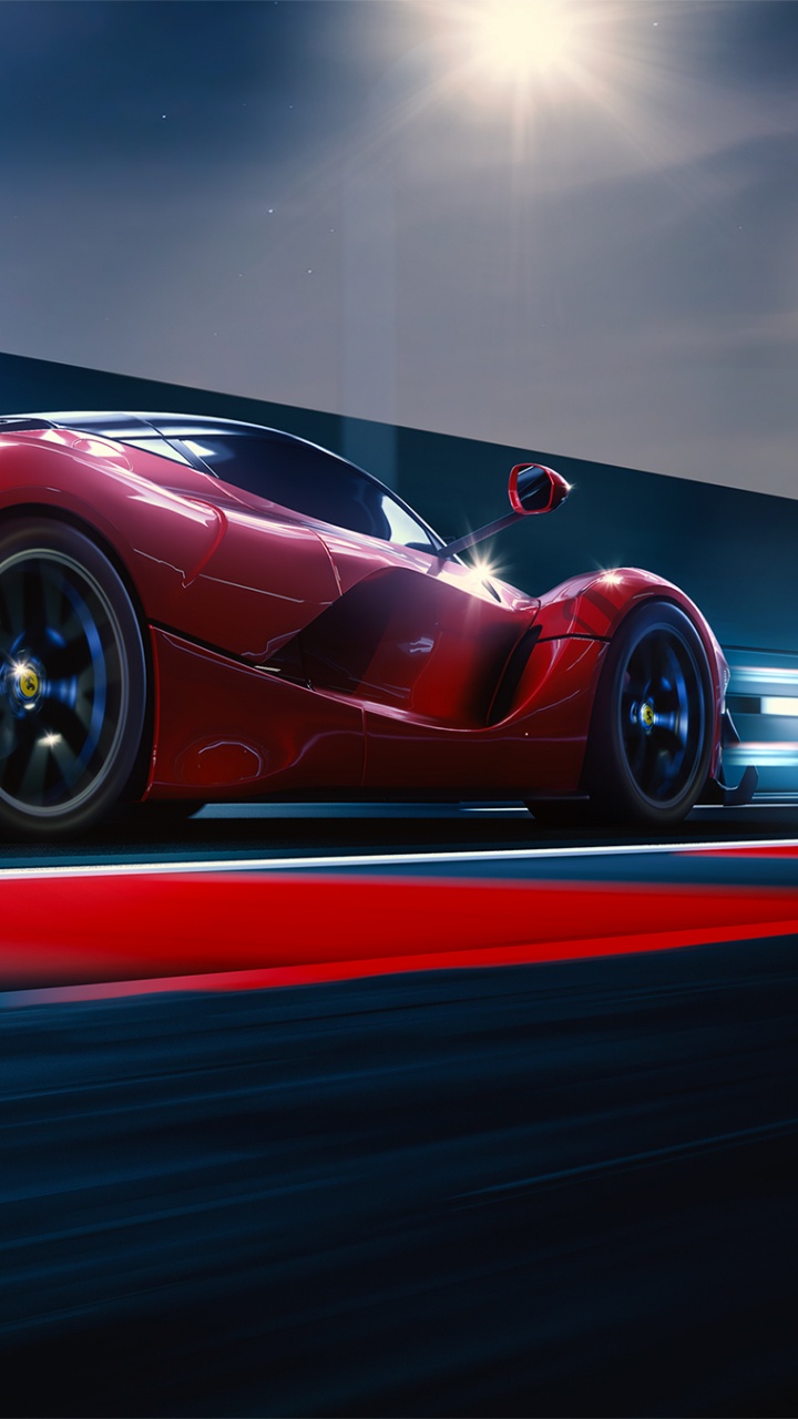 Обои авто, спорткар, Ferrari, суперкар, гоночный автомобиль в разрешении 720x1280