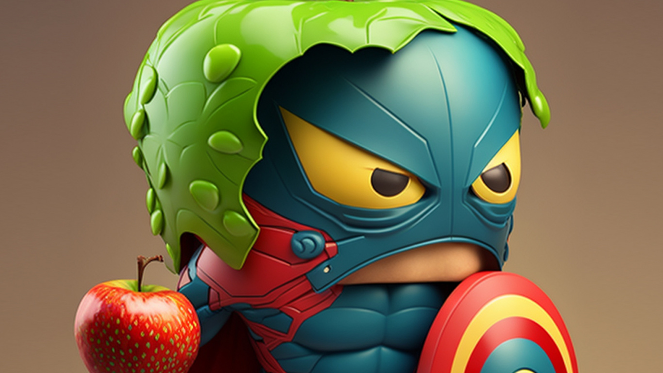 Обои супергерой, фигурка, игрушка, мультфильм, мстители в разрешении 1366x768