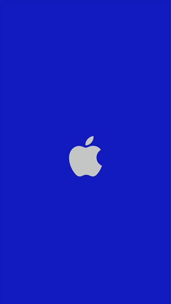 Обои apple, яблоко, лого, синий, фрукты в разрешении 720x1280