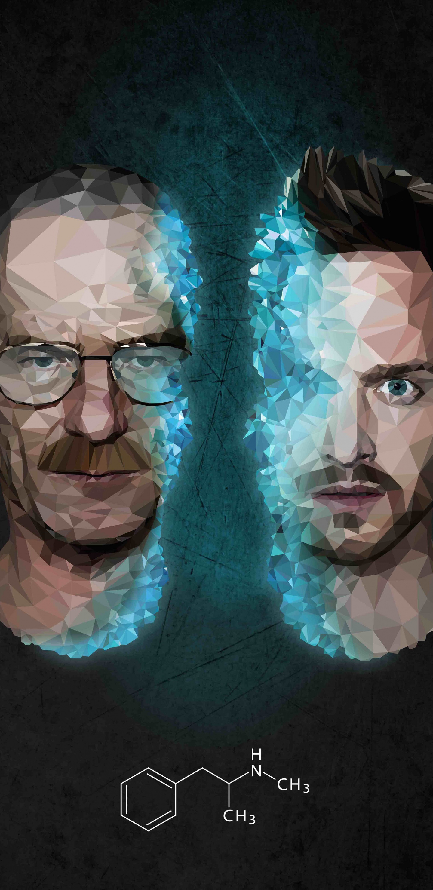 Обои Брайан Крэнстон, Джесси Пинкман, Во все тяжкие, Уолтер Уайт, лицо в разрешении 1440x2960